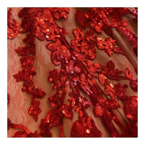 NBD Dusk Til Dawn Gown in Deep Red NWT - Picture 3 of 7